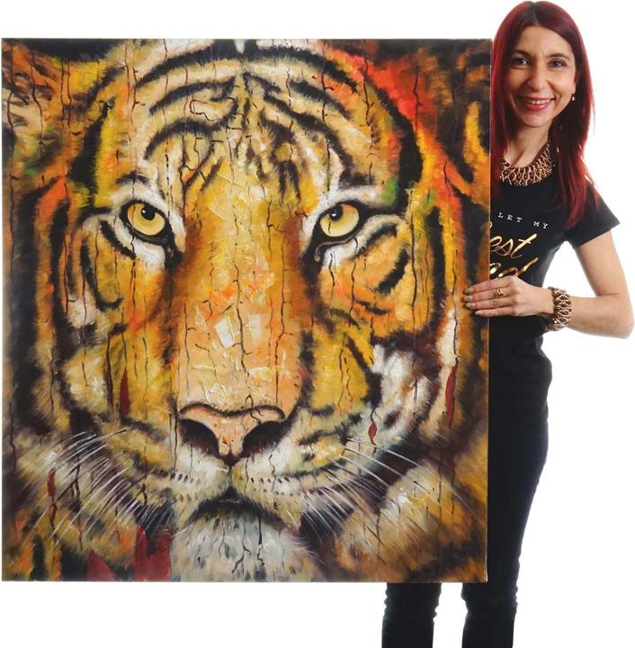 MCW Wandbild Tiger (100 x 90 x 3. 5 cm)