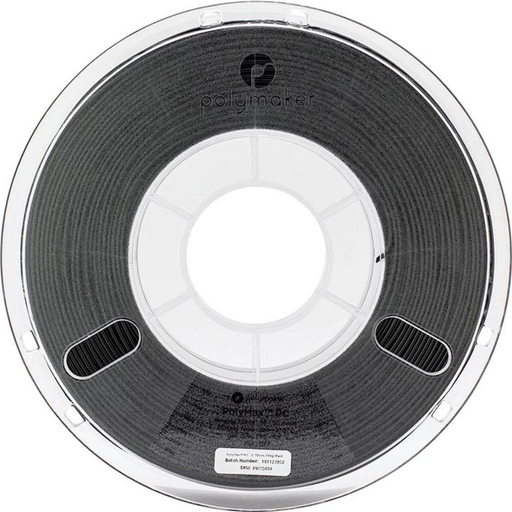 Produktbild Polymaker PC02001 Polymax Tough Filament PC (Polycarbonat) hohe Steifigkeit, hit (Carbon, 1.75 mm, 750 g, Schwarz)