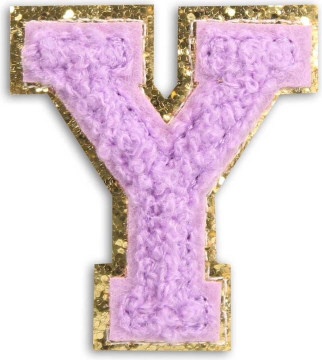 Actual product image PhoneLook Sticker Sticker for mobile/tablet/computer 3D embroidered purple letter Y