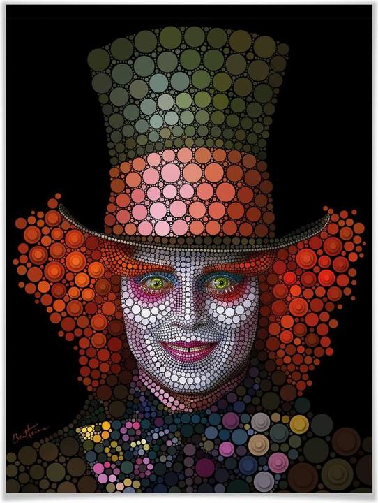 Produktbild Trenddeko Ben Heine - Circlism: Johnny Depp der Hutmacher (24 x 30 cm)