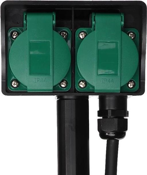 Productafbeelding Velleman 2-Ventilator Tuinpijpkan Met Grondpijp - Pijp Type E (Frans Systeem) (2 x, CEE 7/5, 1.50 m)