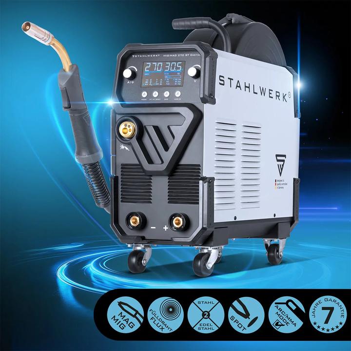 Produktbild Stahlwerk Schweissgerät MIG MAG 270 Digital IGBT Vollausstattung 4-in-1 mit 270 A