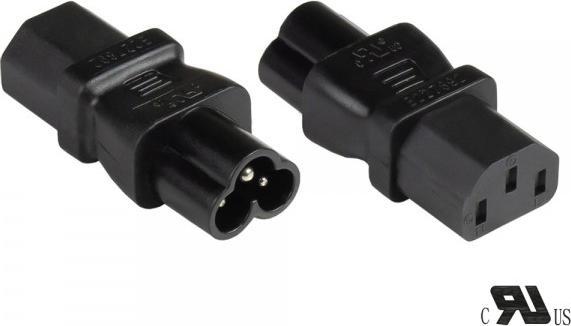 Produktbild Good Connections Stromadapter Kaltgeräte-Stecker C6 (gerade) an Kaltgeräte-Buchse C13 (gerade), UL, schwarz, ®