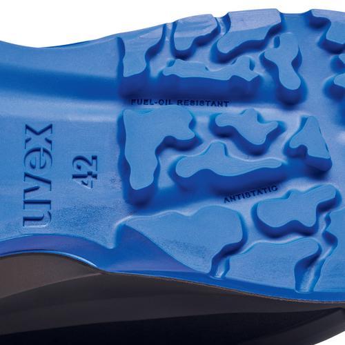 Actual product image Uvex Sports uvex 1 x-craft low shoes S2 68140 black, blue width 14 size 44 (S2, 44)