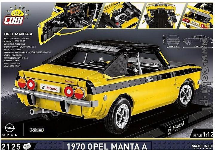 Produktbild Cobi 24338 - 1970 Opel Manta A EXECUTIVE EDITION, Modell, 2125 Teile, ab 10 Jahren