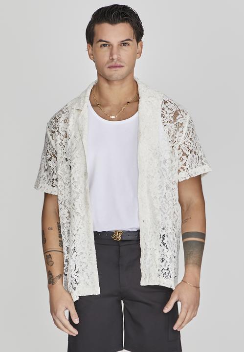 Siksilk Kurzarmhemd Lace Resort Shirt