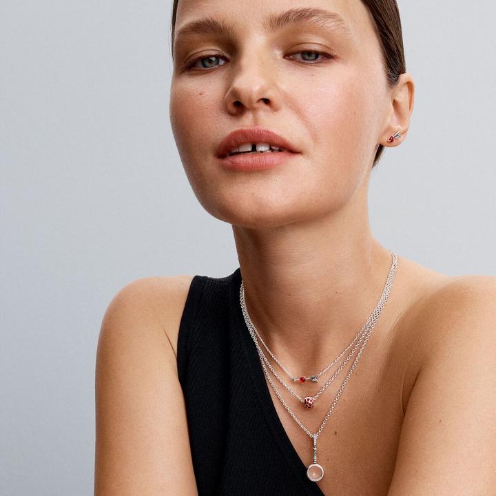 Immagine prodotto Pandora Collana Cuore con ciondolo Freccia e vetro di Murano (Vernice a smalto, Argento 925, 50 cm)