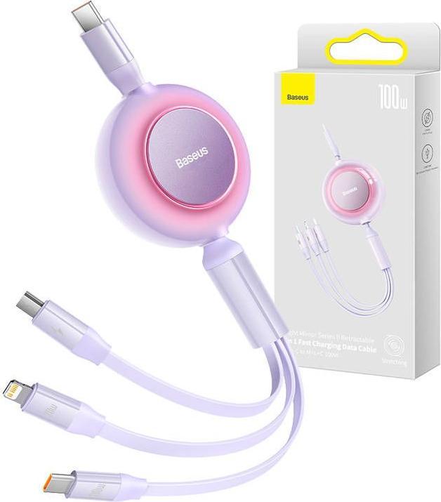 Produktbild Baseus USB Typ C – USB Typ C, Lightning, Micro USB B (1.10 m, USB 2.0, 100 W)