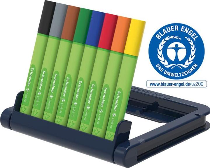 Produktbild Schneider Fineliner Link-It - Etui à 8 Stk. (Mehrfarbig, 8 x)