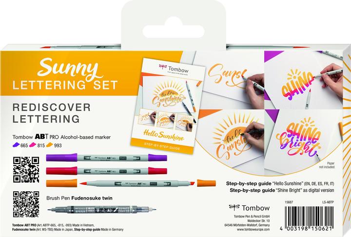 Image du produit Tombow Abbé Pro Sunny Lettering Set (Multicolore, 3 x)