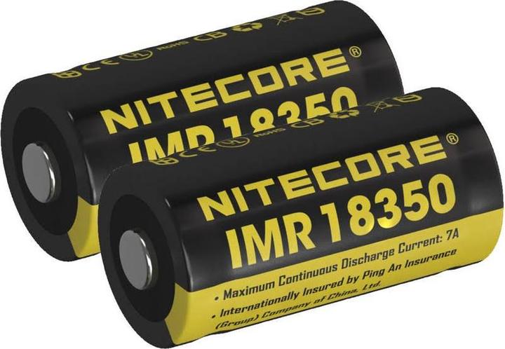 Actual product image Nitecore 18350 Li-Ion IMR Akku
