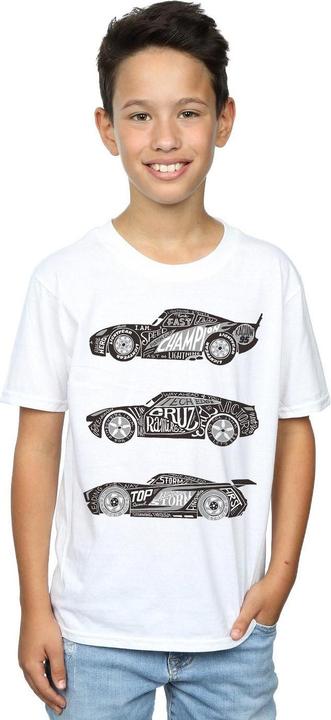 Immagine prodotto Disney Cars Text Racers Maglietta Ragazzi (140, 146)