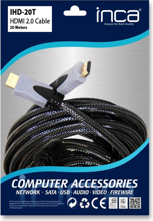 Produktbild Inca HDMI-Kabel IHD-20T 2.0 Anschlusskabel (20 m, HDMI)