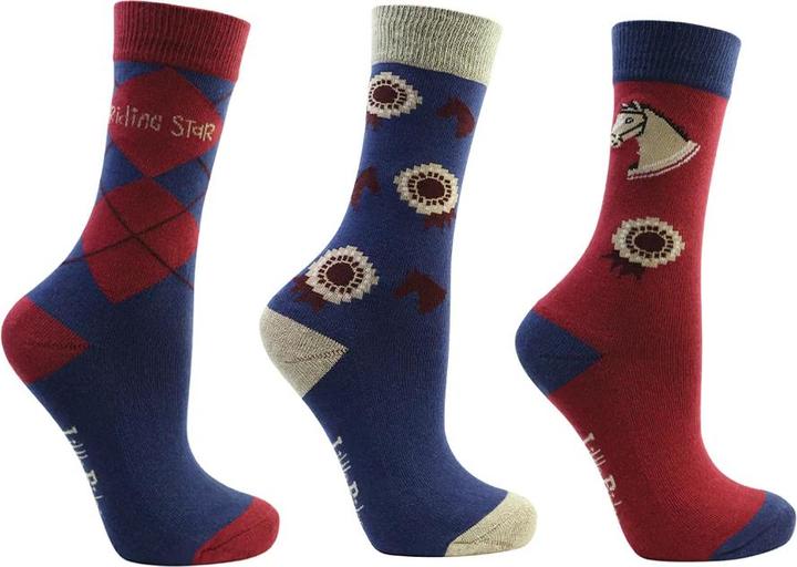 Image du produit Hy Equestrian - Chaussettes RIDING STAR COLLECTION - Fille (Lot de 3, 25 - 31)