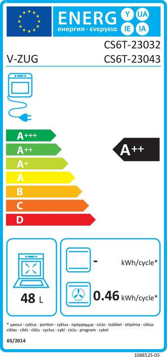 Energie-Label V-Zug 2303200003