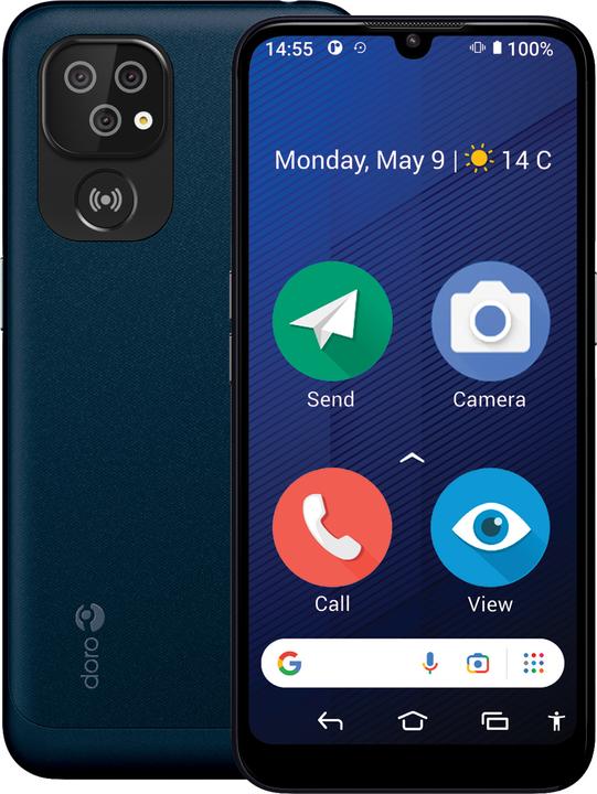 Actual product image Doro 8210 (64 GB, Dark Blue, 6.10", Dual SIM, 16 Mpx, 4G)