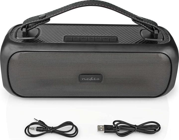 Immagine prodotto Nedis Bluetooth® Party Boombox 4,5 ore 2,0 30 W Riproduzione multimediale: AUX/USB Collegabile IPX5 (4.50 h, Corrente elettrica)