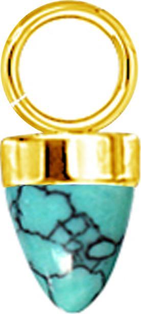 Immagine prodotto Star Piercing Anhänger vergoldet ein Kegel Türkis Stein (senza ottone, Mnerale, Acciaio chirurgico 316L)