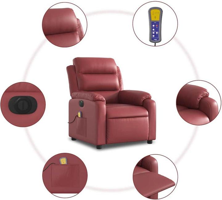 Image du produit VidaXL Fauteuil de massage électrique Fauteuil de télévision Fauteuil de relaxation Similicuir