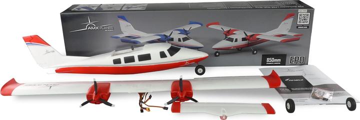 Actual product image Amewi AMXPlanes P68 high wing red twin engine (Multi motor)
