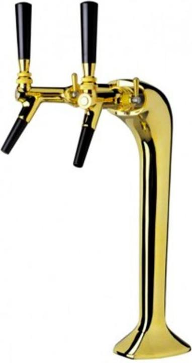 Actual product image Ich-zapfe Schanksäule, Bierzapfsäule - Goldfarben, 2-leitig, elegant