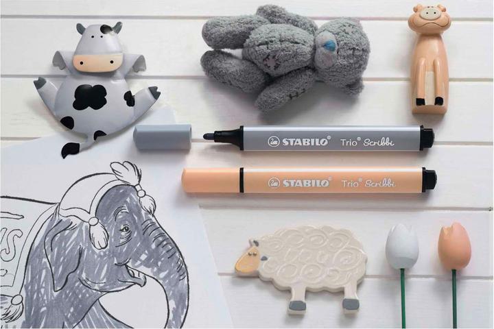 Produktbild STABILO Trio Scribbi Gefederter Dreikant-Filzstift (Gelb, 1 x)