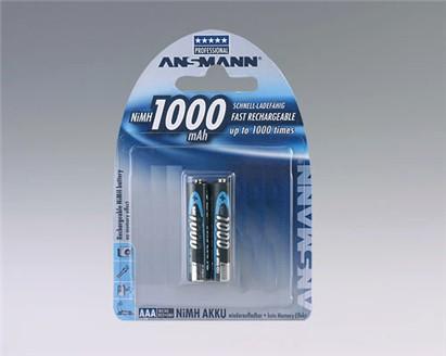 Actual product image Ansmann Typ 1000 (2 pcs., AAA, 1000 mAh)