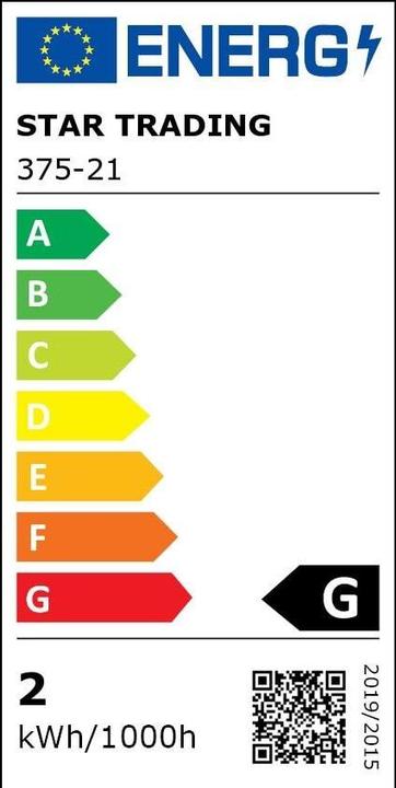 Energy Label Star Trading G45 (E27, 2 W, 150 lm, 1 x, G)