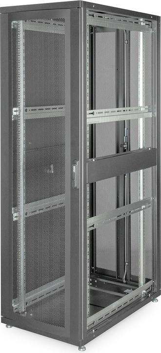 Produktbild Digitus Serverschrank 48,3cm 19Zoll 42HE schwarz RAL9005 1970x600x1000mm perforierte Tuer inkl.28x Montag... (42 HE, 19 Zoll Rack)