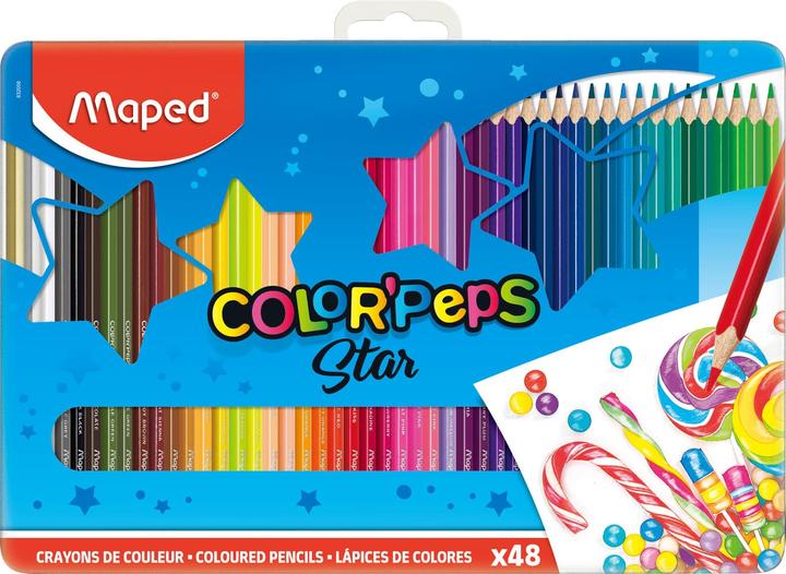 Immagine prodotto Maped Matita colorata triangolare COLOR'PEPS, astuccio in metallo 48 (48 colori, 48 x)