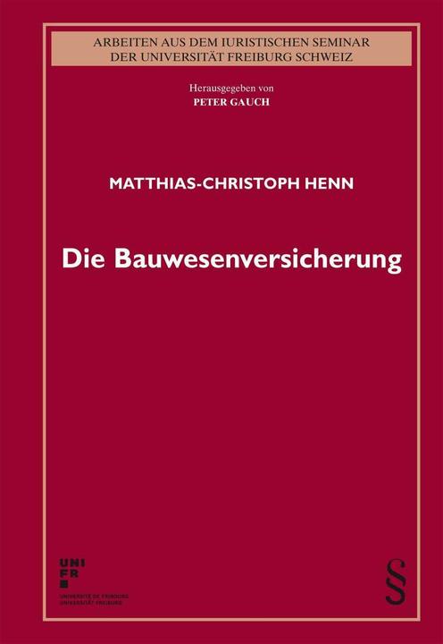 Produktbild Die Bauwesenversicherung (Deutsch, Matthias-Christoph Henn, 2018)