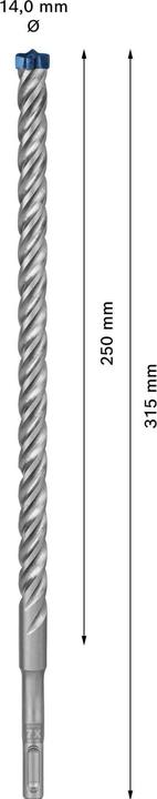 Actual product image Bosch Professional Zubehör Expert SDS plus-7X hammer drill, 14 x 250 x 315 mm (14 mm)