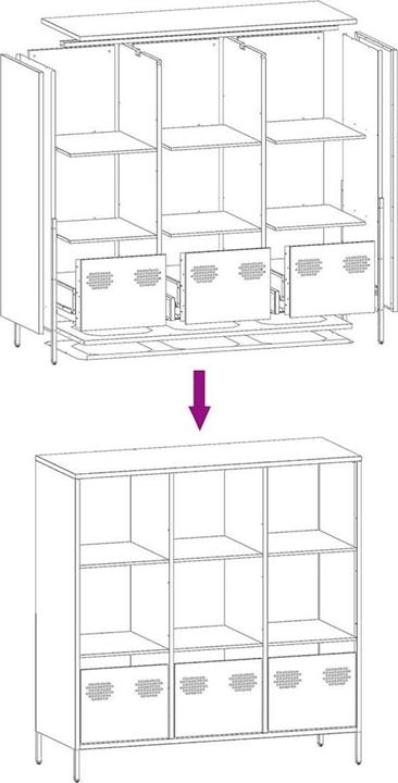 Actual product image VidaXL Highboard (101.5 x 39 x 103.5 cm)