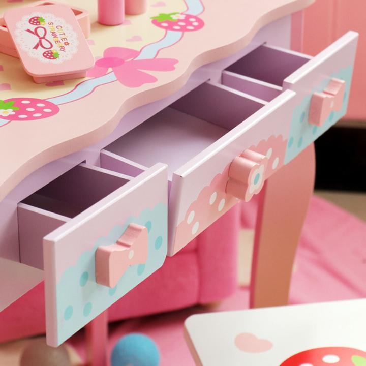 Actual product image Hermex Play dressing table for children Cosmetics dresser Make-up mirror Beauty table (60 x 30 x 96.5 cm)