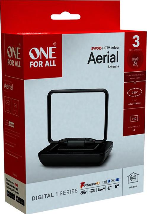 Produktbild One for All Non Amplified Indoor Antenna Euro 21l (Zimmerantenne, DAB/ DAB+, DVB-T / -T2)