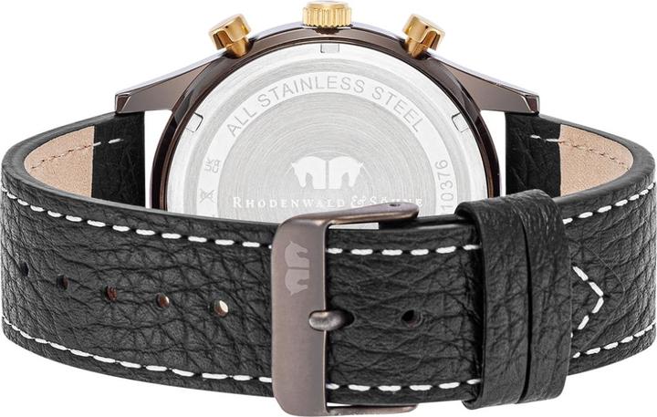 Immagine prodotto Cronografo da uomo Goodwill in vera pelle nera - 29870 (Cronografo, 43 mm)