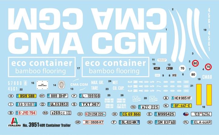 Actual product image 1:24 Container Semitrailer 40Ft