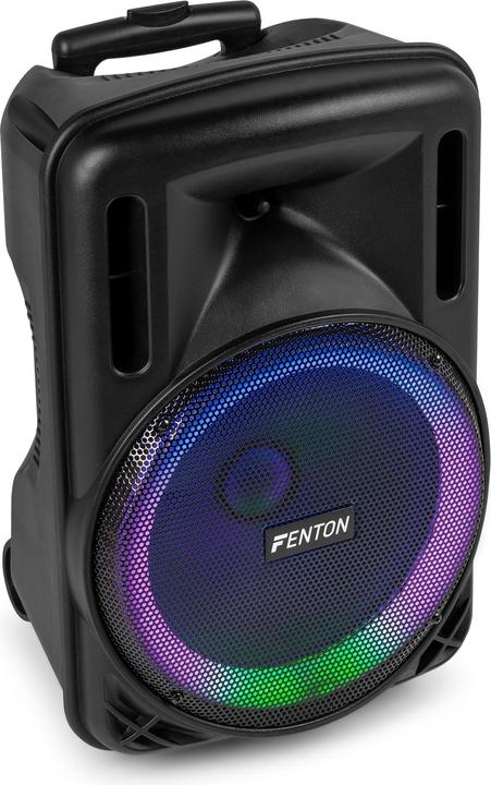 Immagine prodotto Fenton Speaker Bluetooth - FT12LED MK2 karaoke box met LEDâ€™s, accu en microfoon - Voor (Attivo)