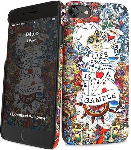 Image du produit I-Paint Étui rigide fin pour iPhone 7/8/SE - Tattoo (Apple iPhone 7)