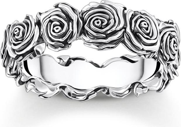 Thomas Sabo Ring Midnight Rose Silber (52, 925 Silber)