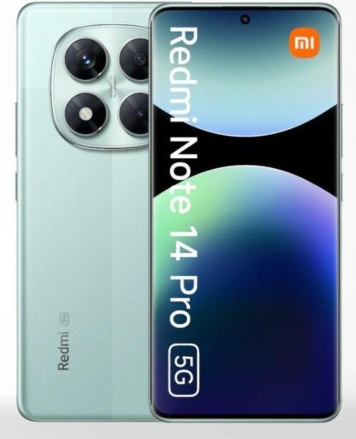 Produktbild Xiaomi Redmi Note 14 Pro 5G (256 GB, Coral Green, 6.67", Dual SIM, 200 Mpx, 5G)