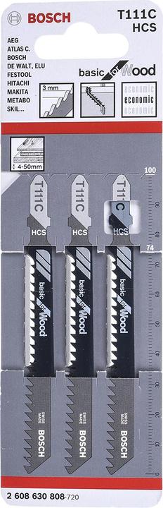 Image du produit Bosch Professional Zubehör Stichsägeblatt T 111 C Basic for Wood