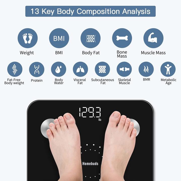 Immagine prodotto Homebuds Monitor della composizione corporea (180 kg)