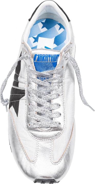Immagine prodotto Golden Goose running sneakers in leather and nylon color silver/black (40)