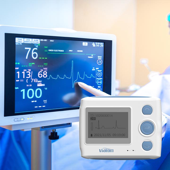 Actual product image ViatomTech TH12 Wearable 12-Lead holter with AI analysis