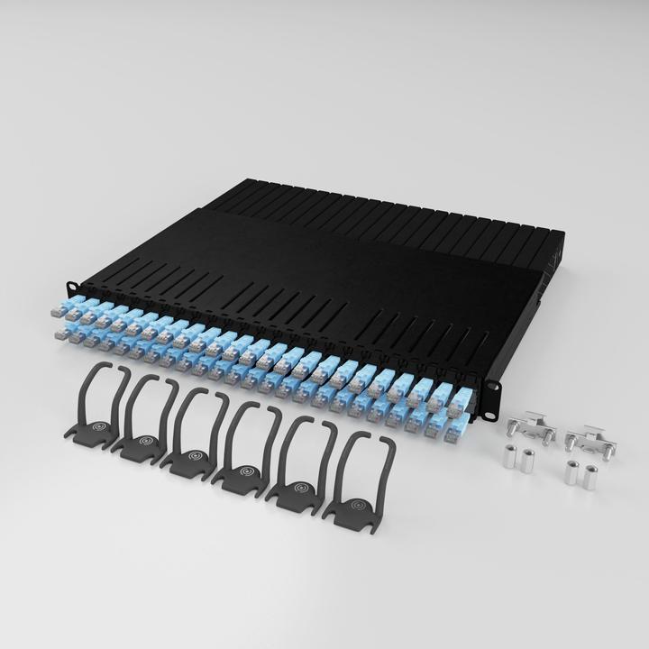 Produktbild PATCHBOX one / 8RU / Cat 6A, UTP, 0.8 m, Blau (UTP, CAT6a, 0.80 m)