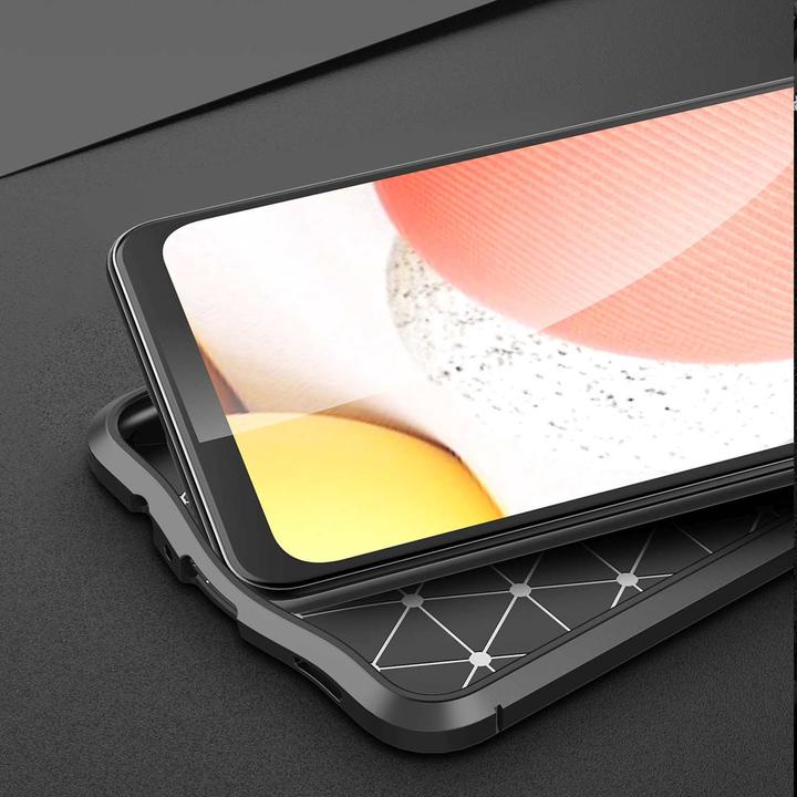 Produktbild Cadorabo TPU Cover Kunstleder Struktur (Samsung Galaxy A12, Samsung Galaxy M12)