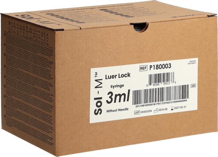 Sol-m Spritze 3ml Luer Lock steril 3-teilig 100 Stk