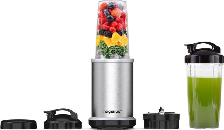Image du produit hagenuk Smoothies Maker mit To-Go Becher, 1000 W, silber (1000 W)