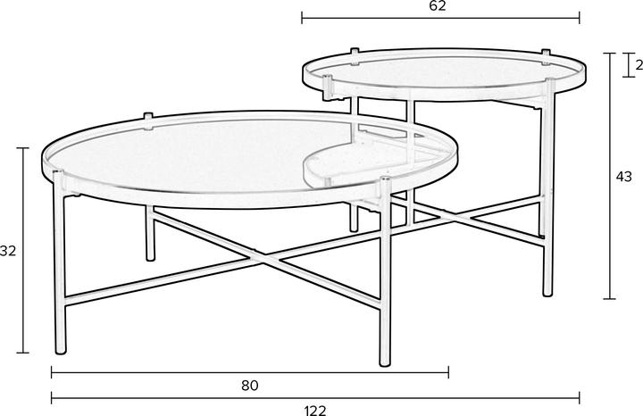 Actual product image White Label Living Table (82 x 122 x 41 cm)